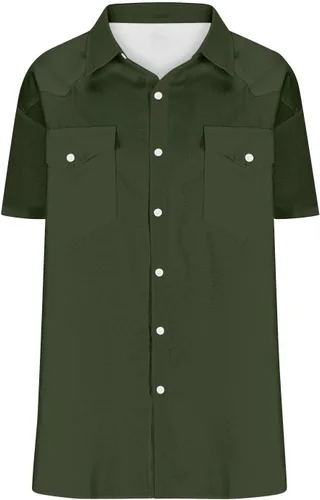 Miniatura 3 de Men's Short Sleeve Button Down Shirts Cargo Shirt Fashion Casual Summer Beach Shirts Business Work Basic Tee Tops