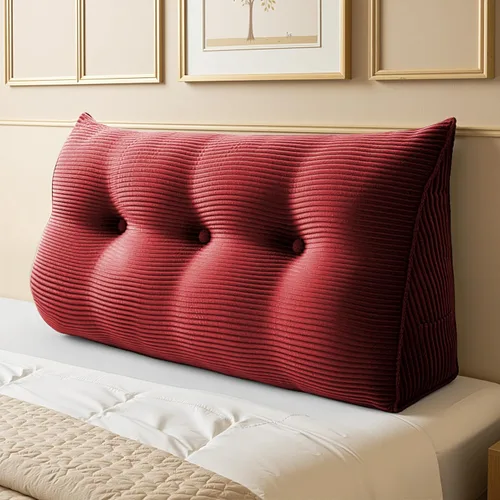 Miniatura 11 de WOWMAX - Almohada triangular para lectura; almohada grande para cabecera y respaldo; almohada en forma de cuña para soporte y posicionamiento
