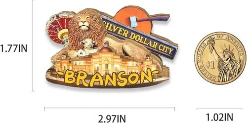 Miniatura 3 de Imán de Branson de los E.E.U.U. para nevera, de madera, 3D, monumentos, viajes, coleccionables, recuerdos, decoración hecha a