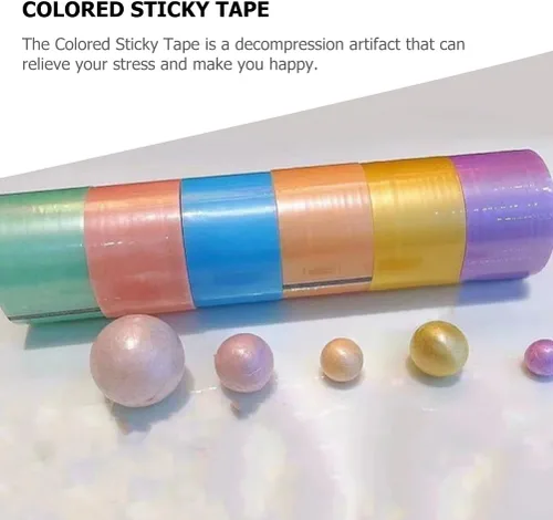 Miniatura 6 de 6 cintas adhesivas divertidas de bolas de color caramelo, cinta de descompresión de bolas adhesivas para adultos, cintas adhesivas de bolas