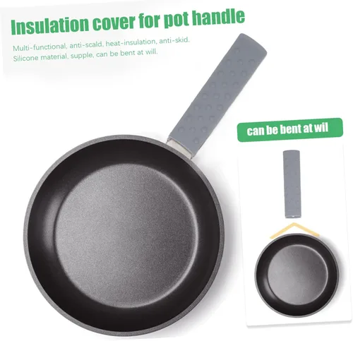 Miniatura 6 de Uonlytech - Funda de silicona para mango de olla de escaldado, funda sin sartén para calor, diseño ligero que se adapta a asas de utensilios