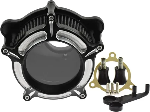 Miniatura 28 de Filtro de aire CNC para motocicleta Filtro de aire Limpiador de sistema de admisión (D-Para M8 Touring 17-23, Softail 18-24)