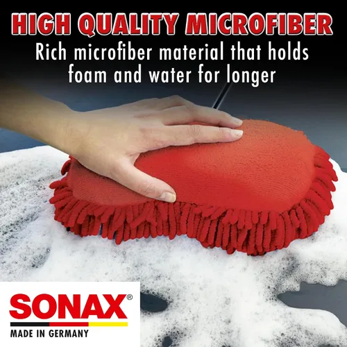 Miniatura 4 de SONAX Esponja de lavado de microfibra – Esponja de lavado de coche sin arañazos, microfibra ultrasuave, alta absorción de espuma, segura