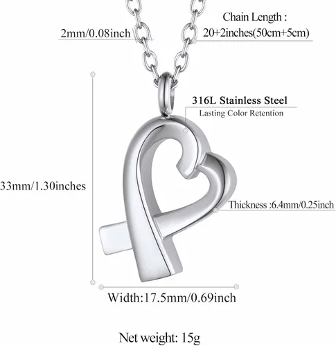 Miniatura 215 de FindChic Collares personalizados con urna para cenizas, barra vertical, gato, luna, reloj de arena, garra de perro, acero inoxidable, chapado en oro