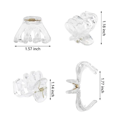 Miniatura 30 de 9 pinzas para el pelo de pulpo de 1.6 in, medianas y pequeñas, pinzas para el cabello ámbar Aceessories antideslizantes, agarres fuertes