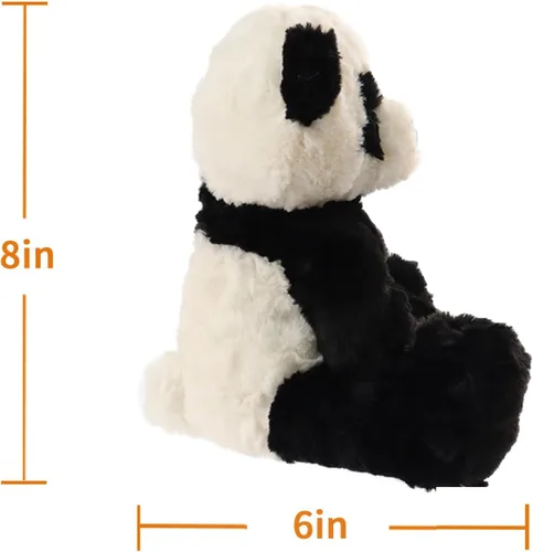 Miniatura 8 de Apricot Lamb Juguetes de peluche de oso panda de peluche, suave, perfecto para niños, panda blanco y negro