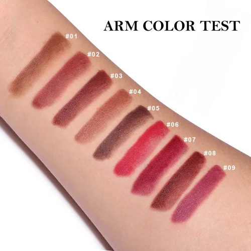 Miniatura 4 de Juegos de delineador de labios mate Nude, de ligero a oscuro, lápiz labial de terciopelo de alto pigmento para maquillaje diario, para mujeres
