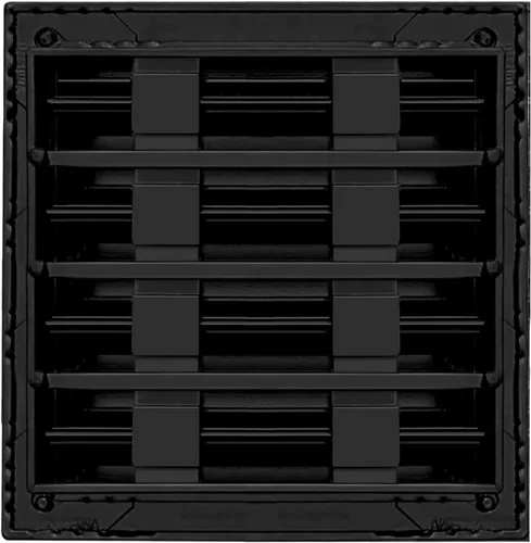Miniatura 2 de BUILDMART - Cubierta de ventilación de CA moderna de 8 x 8 - Ventilación de aire negra decorativa - Difusor de ranura lineal estándar - Rejilla
