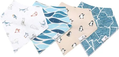 Miniatura 18 de Copper Pearl Baby Bibs 4 Pack, Printed Bandana Drool Bibs for Baby Girl & Boy, Soft Cotton Drooling Teething Bibs Claire