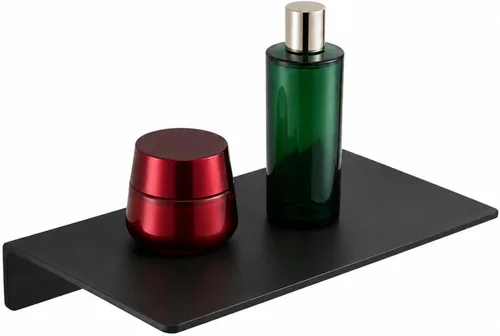 Miniatura 10 de JOOM Estante de pared de metal, flotante, 12" negro, pequeño, estantes de exhibición para almacenamiento (negro, 12 pulgadas)