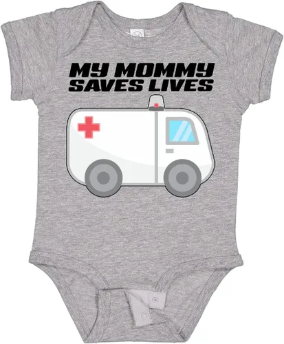 Miniatura 10 de inktastic My Mommy Saves Lives- Body para bebé de ambulancia