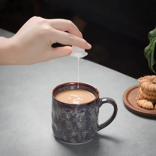 Miniatura 5 de Tazas de café de cerámica, tazas de cerámica de 12 onzas, tazas de té con asa, divertidas tazas de capuchino, aptas para lavavajillas, juego de 4