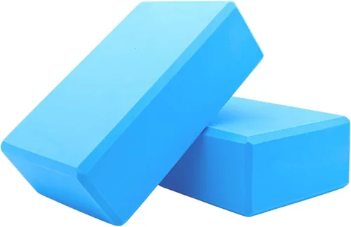 Miniatura 8 de Bloques de yoga, paquete de 2 unidades, espuma EVA de apoyo sin látex, bloques antideslizantes suaves con bordes biselados para yoga, pilates