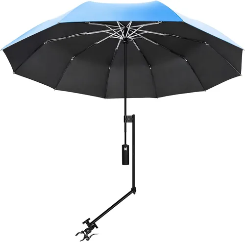Miniatura 32 de XLINGZA Sombrilla de playa UPF 50+ con abrazadera universal ajustable