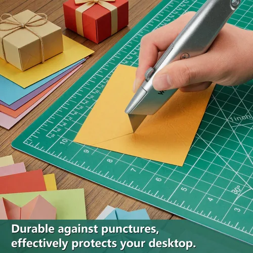 Miniatura 6 de WORKLION Alfombrilla de corte de PVC autorreparable de 12" x 18" para arte, doble cara, tabla de corte giratoria con cuadrícula para manualidades