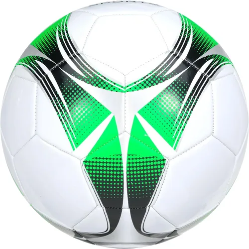Miniatura 6 de Xcello Sports Balón de fútbol (negro/verde/plata, blanco/verde/plata) con bomba (talla 3, paquete de 6)