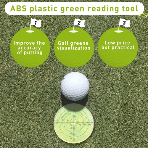 Miniatura 2 de Golf Green Reader Pro Putt marcador de pelota de golf redondo Nivel de burbuja de alta precisión Golf Putting Aid Putting Green