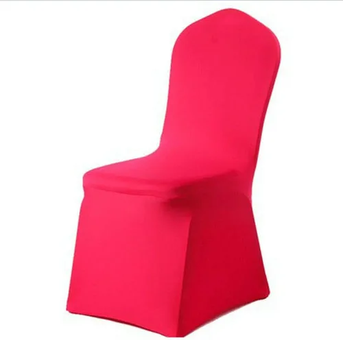 Miniatura 8 de Funda para silla de color sólido, funda elástica de elastano, para banquete de boda, fiesta, banquete, hotel, comedor, color blanco