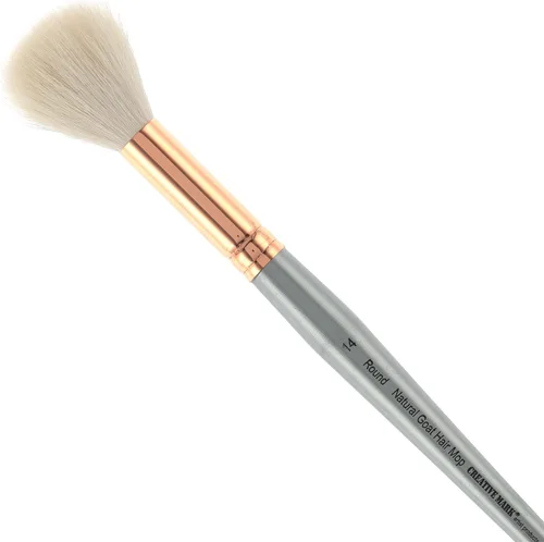 Miniatura 19 de Creative Mark Cepillo para mopa de pelo de cabra – Juego de 2, pelo de cabra natural ovalado de 1/2 pulgada para acuarela, aceite, acrílico y mezcla