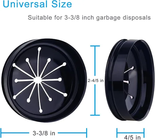 Miniatura 2 de 3 unidades de protectores contra salpicaduras para eliminación de basura, accesorios para desechos de alimentos de 3 3/8 pulgadas, adecuado
