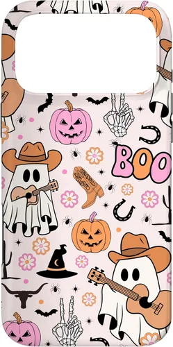 Miniatura 22 de Spooky Ghost Cowboy Cute Halloween Boo Western Retro Pastel Case for iPhone 17