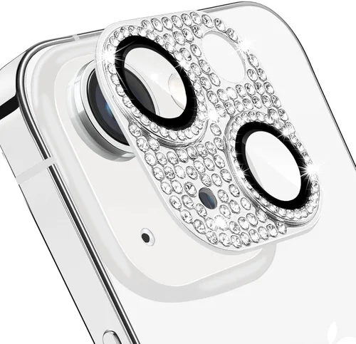 Miniatura 123 de Protector de lente de cámara diseñado para iPhone 12 Pro Max, con diamantes de imitación 3D con diamantes de imitación 9H, vidrio templado, Rosado