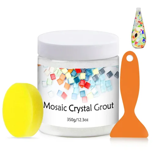 Miniatura 17 de Lechada de mosaico de cristal, herramientas de azulejos de mosaico, accesorios de azulejos de mosaico – Esencial para el empastado hecho a mano