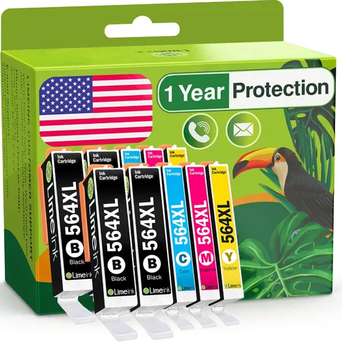Limeink Cartuchos de tinta compatibles de repuesto para cartuchos de tinta HP 564 paquete combinado para HP 564xl para impresoras Photosmart 564 XL