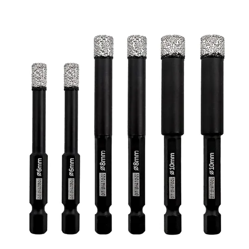 Miniatura 9 de DT-DIATOOL Brocas de diamante de 1/4 pulgadas con punta de diamante de carburo para azulejos, porcelana, cerámica, mármol, granito (paquete de 5)