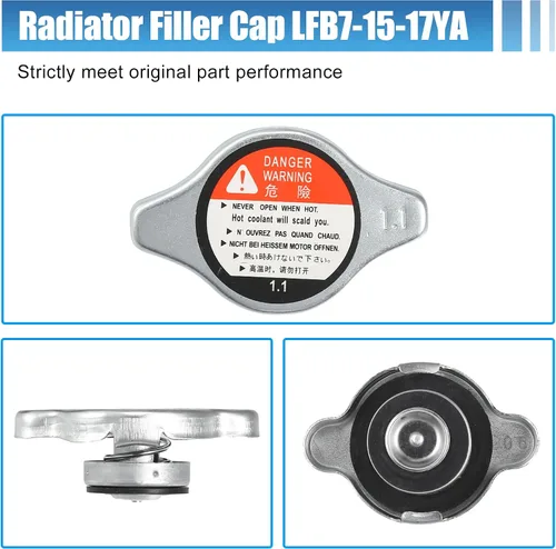 Miniatura 5 de uxcell No.LFB7-15-17YA Cuello de relleno del radiador del motor con tapa completamente sellada para Mazda 5 2.3L L4 2006-2010 Tubo de agua