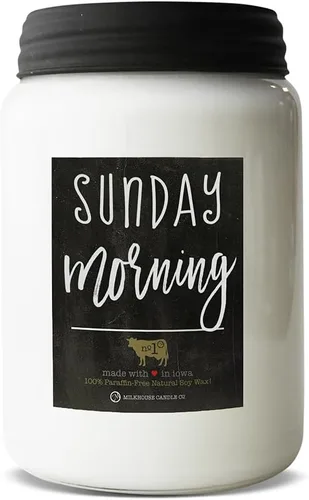 Miniatura 41 de Milkhouse Candle Company Vela de soja de manzana y caramelo, rodajas de manzana, canela, perfumada a vainilla dulce, tarro de mantequilla de 16