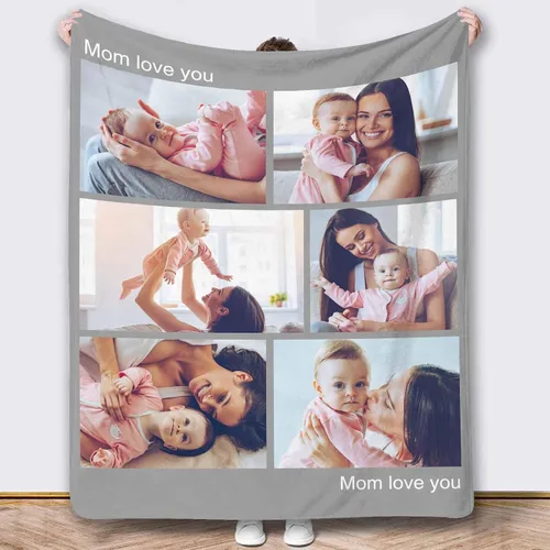 Miniatura 39 de Mantas de fotos, 5 fotos, mantas y mantas personalizadas, manta de fotos personalizada, regalos para familiares, amigos, hombres, mujeres y niños