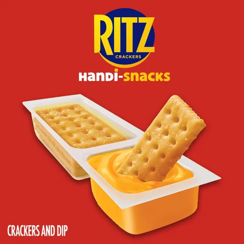 Miniatura 4 de Handi-Snacks RITZ Crackers 'N Cheesy Dip Paquetes de Aperitivos, Aperitivos Escolares, 20 Paquetes de Aperitivos