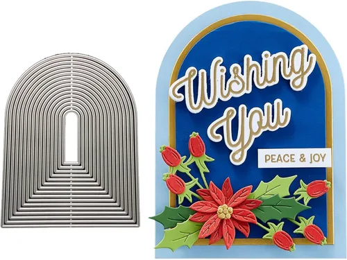 Troqueles de metal de arco para hacer tarjetas, plantillas de corte para álbumes de recortes, álbum de fotos, plantilla de estampado de papel