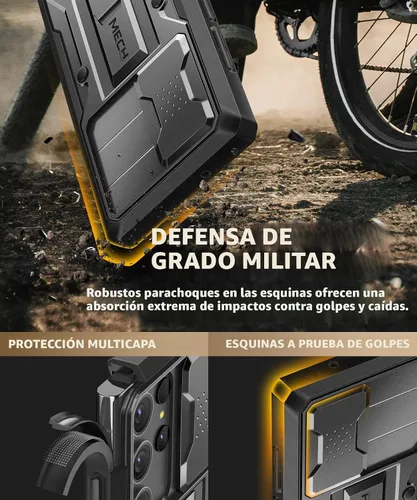 Miniatura 4 de TONGATE Funda para Samsung Galaxy S23 Ultra, [cubierta deslizante integrada para cámara y protector de pantalla] [2 marcos frontales] Funda de grado