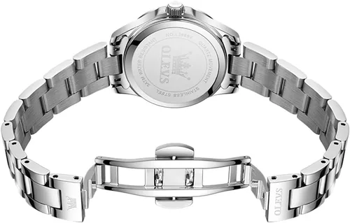 Miniatura 8 de OLEVS Reloj de lujo para mujer, de lujo, delicado con diamantes para mujer, a la moda, simple y fácil de leer, reloj de mujer con fecha de día