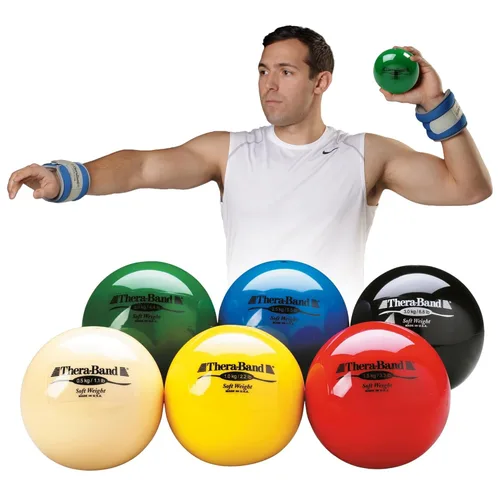 Miniatura 10 de THERABAND Peso Suave, 4.5" de Diámetro, Pelotas con Peso para Béisbol, Pelotas Pesadas para Sóftbol, Pelota de Mano Isotónica en Forma de Pelota