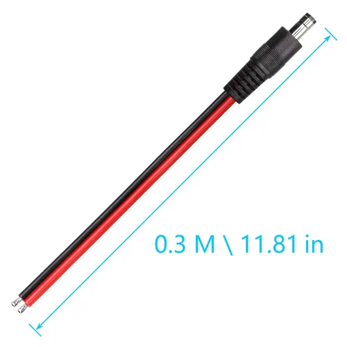 Miniatura 8 de CERRXIAN 1FT DC5521 Power Pigtails Cable macho y hembra