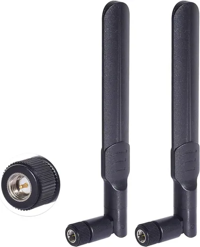 Bingfu Antena de doble banda WiFi 2.4GHz 5GHz 5.8GHz 8dBi SMA macho (paquete de 2) para cámara IP de seguridad inalámbrica Vedio Grabadora de