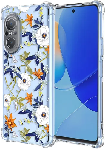 Miniatura 29 de Funda para Huawei Nova Y61 Clear Flower Phone Case Soft TPU a prueba de golpes, antiarañazos, funda protectora para Huawei Nova Y61, flores coloridas