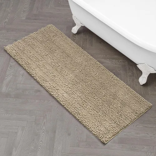 Miniatura 48 de Laura Ashley Tapete de baño de chenilla Astor 100% poliéster Decoración de baño premium Lavable a máquina Respaldo TPR Mide 17 x 24 Aqua
