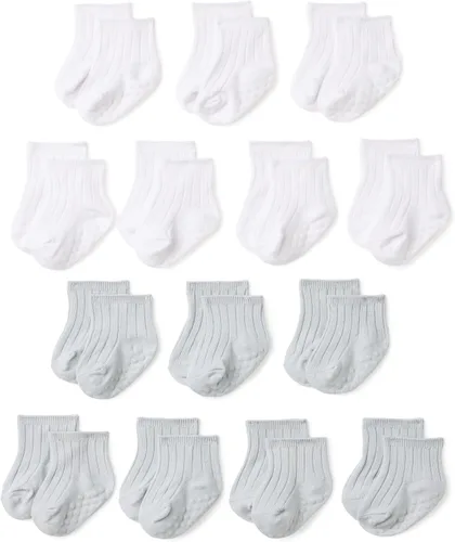 Miniatura 6 de Amazon Essentials Calcetines tobilleros unisex con agarre antideslizante para bebés, 14 pares