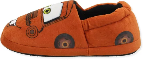 Miniatura 6 de Disney Cars Lightning McQueen Tow Mater - Pantuflas de felpa para niños pequeños, Negro