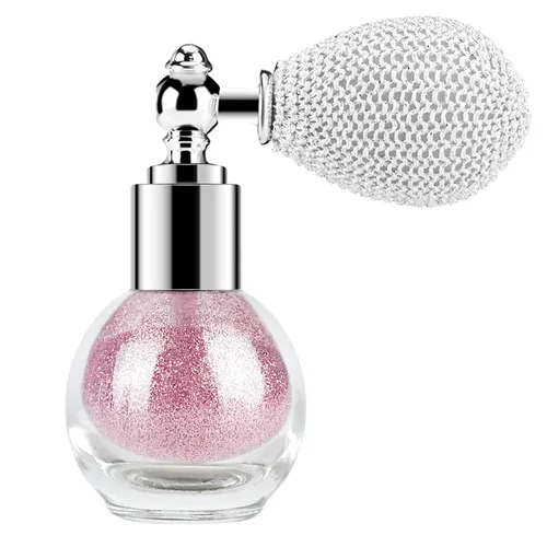 Miniatura 11 de KYDA Spray en polvo iluminador, spray de purpurina de alto brillo, maquillaje en polvo brillante, para cosméticos con purpurina facial y corporal