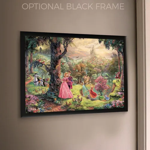 Miniatura 5 de MIGHTYPRINT Disney – La Bella Durmiente – Princesa Aurora y el Príncipe Felipe – Arte de pared duradero de 24 x 17 pulgadas – No hecho de papel