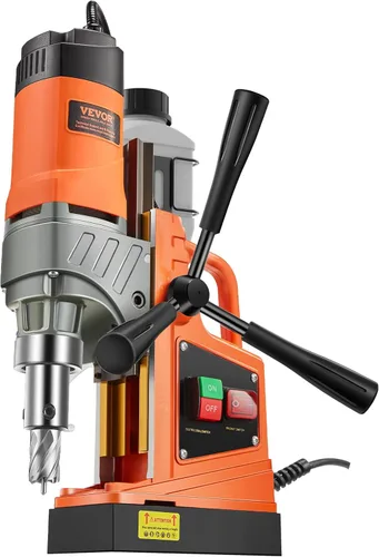Miniatura 9 de VEVOR Taladradora Magnética de Prensa, 1300W Diámetro de Taladro de 3.99 cm, Taladradora Magnética Portátil de 2922 lbf de Potencia, 810 RPM, 11