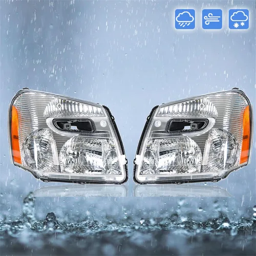 Miniatura 7 de WFLNHB Conjunto de faros delanteros 15888058 15888059 Reemplazo para Equinox 2005-2009 Par de faros delanteros de proyector lado izquierdo y derecho
