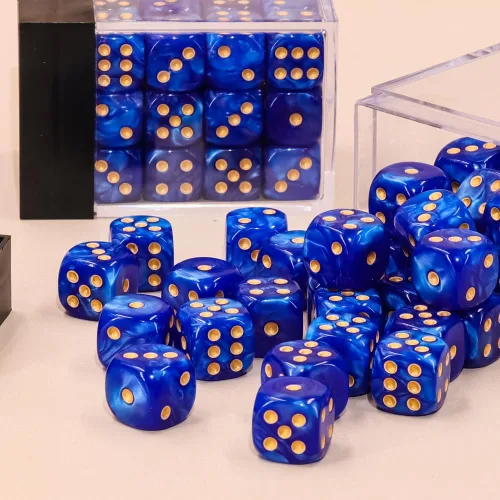 Miniatura 3 de 36 piezas de paquete de dados de 12 mm de 6 caras MINI, juego de dados de patrón de perla, dados estándar de 6 caras para Yahtzee, Bunco o enseñanza