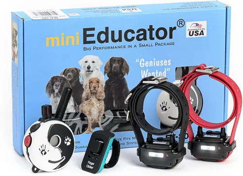 Miniatura 10 de Collar de entrenamiento para perro de Educator E-Collar , Amarillo 1/2 milla impermeable, 100 niveles de estimulación + vibración + luz + sonido