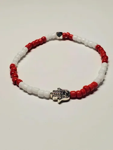 Miniatura 30 de 3 pcs Ilde Cowrie seashell Evil Eye Hamsa Hand Orisha Santeria Pulseras Bracelet Set